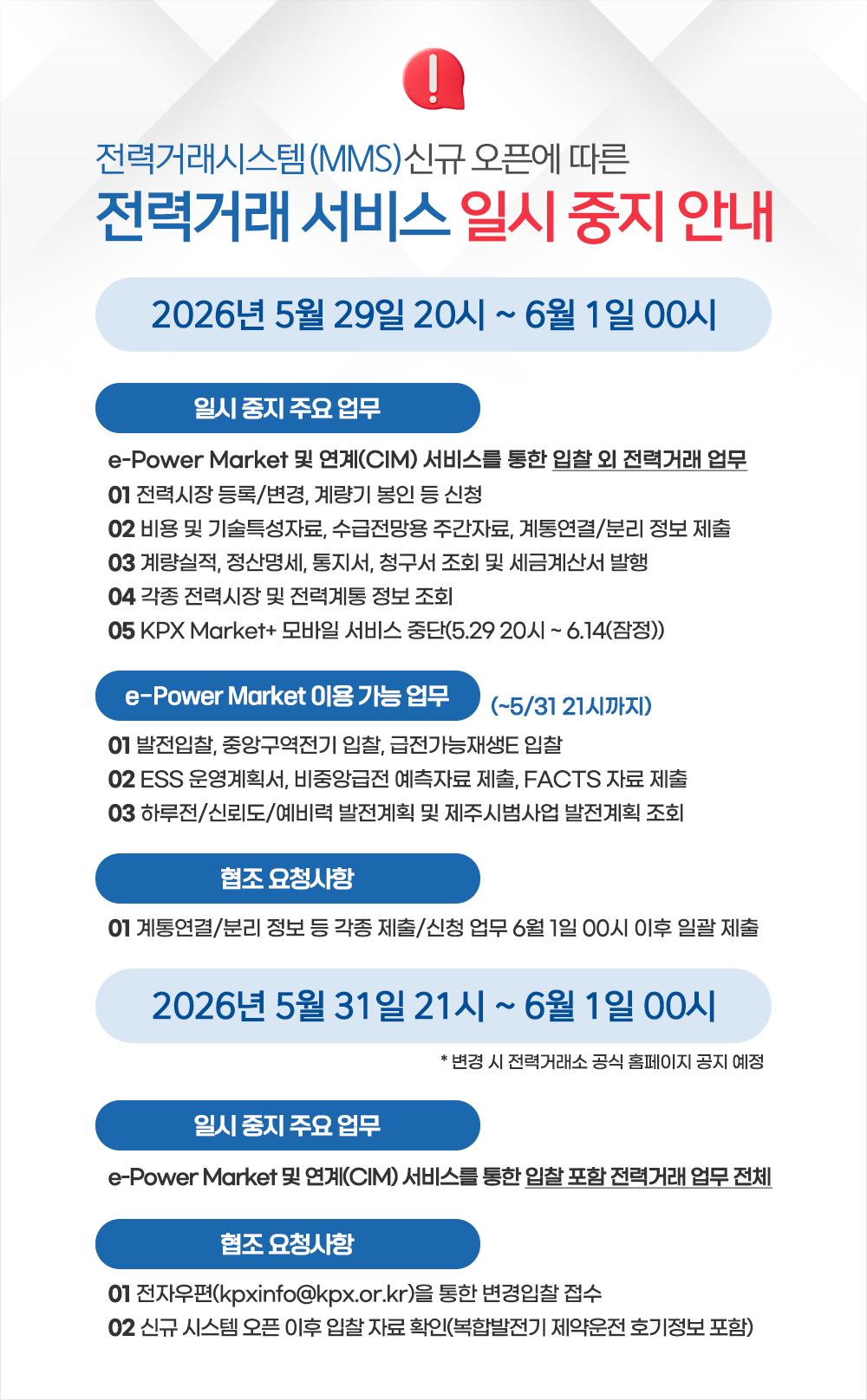 중지 안내